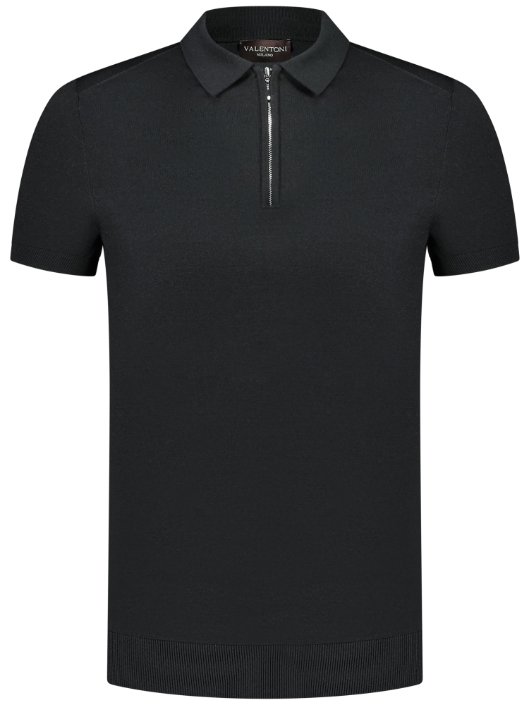 Valentoni Trevi polo zip Black