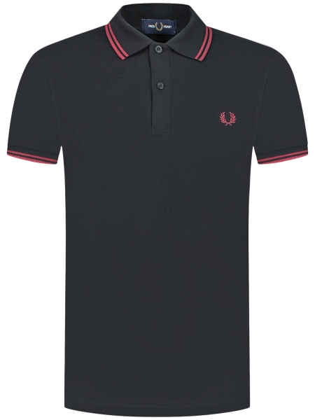 Fred Perry M3600 TWIN TIPPED Y42 BLACK/BURNT RED