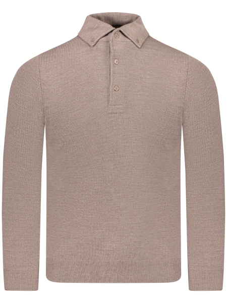 Valentoni Polo lm button down 806 Taupe