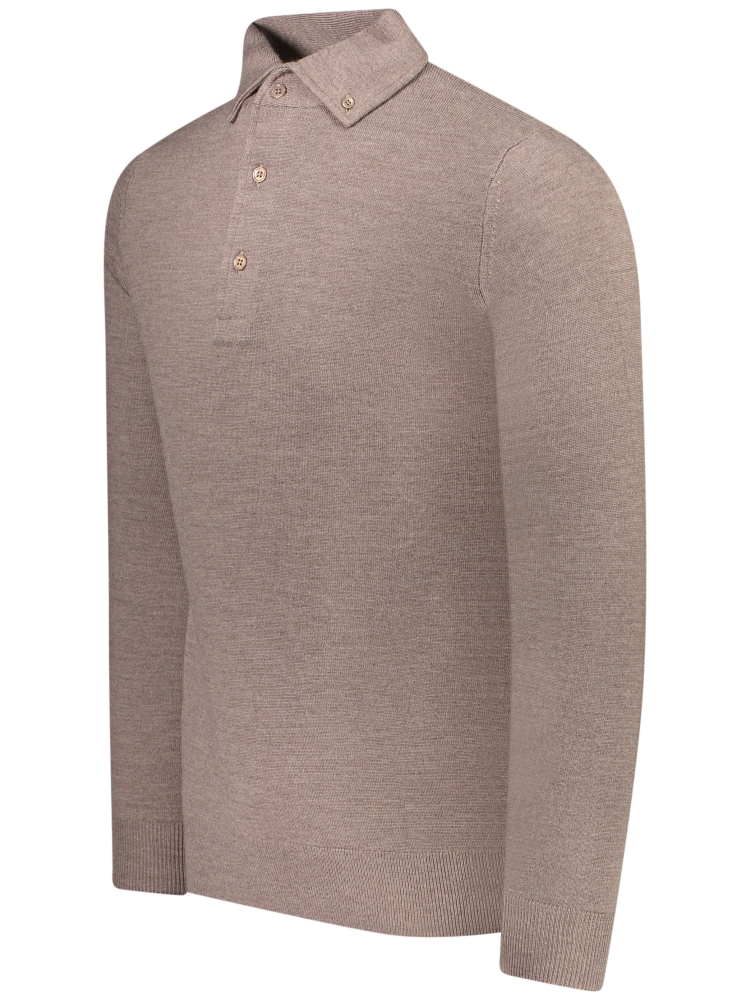 Valentoni Polo lm button down 806 Taupe