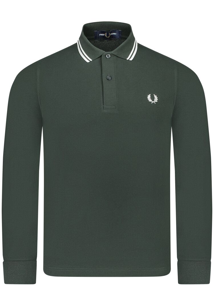 Fred Perry M3636 LS TWIN TIPPED T50 NIGHTGREEN/SNWHT