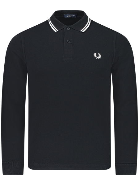 Fred Perry M3636 LS TWIN TIPPED 350 BLACK