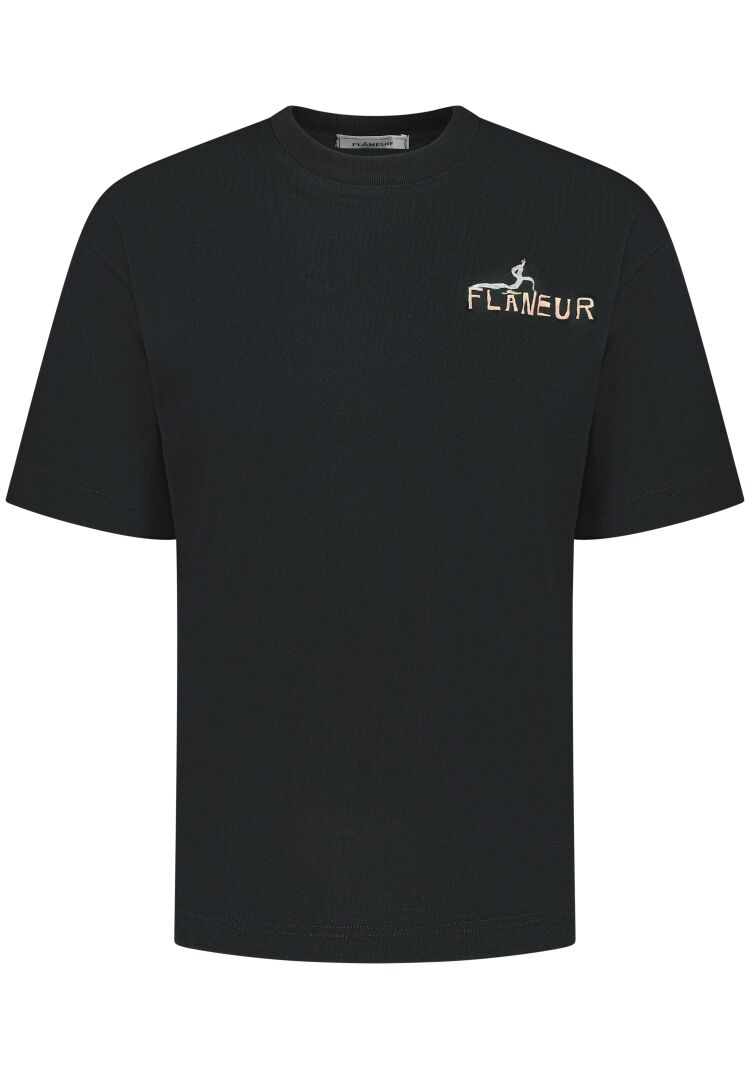 Flaneur F15028 PASSAGE OF TIME T-SHIRT BLACK