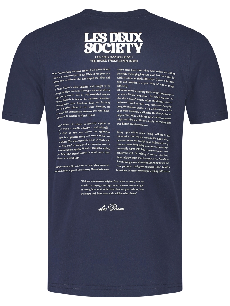 Les Deux LDM101213 SOCIETY T-SHIRT 460215 DARK N./IVORY