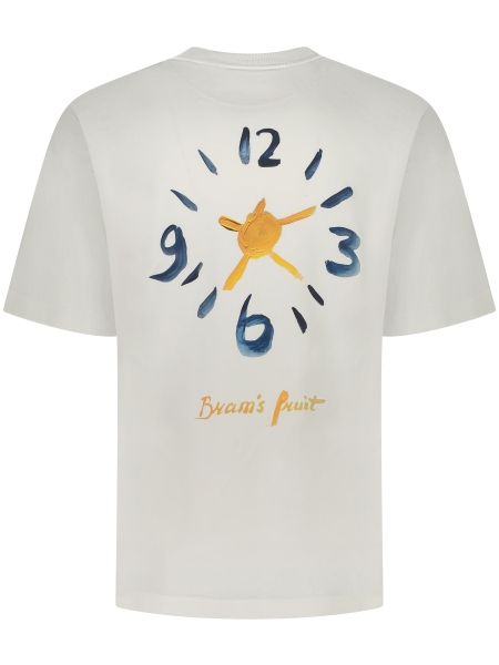 Brams fruit CLOCK ACRYLIC T-SHIRT 689 WHITE