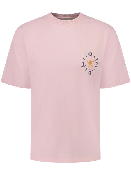 Brams fruit CLOCK ACRYLIC T-SHIRT 690 PINK