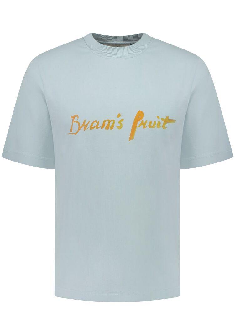 Brams fruit MUM'S SCRIPT LOGO T-SHIRT 774 LIGHT BLUE