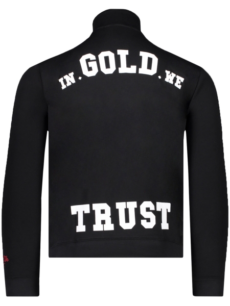 In Gold We Trust THE SLIM HALF ZIP JET BLACK