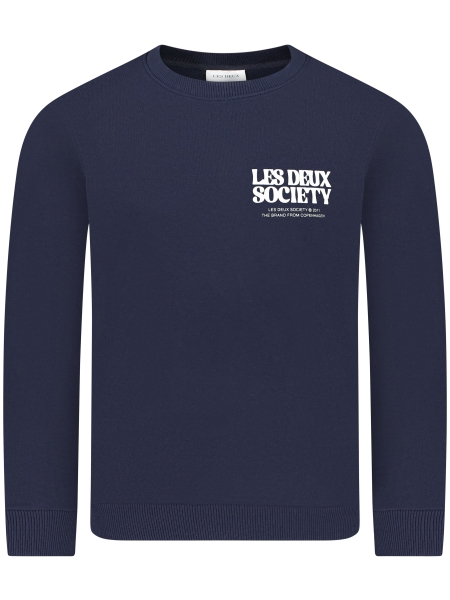 Les Deux LDM200184 SOCIETY SWEAT 460215 D. NAVY/IVORY