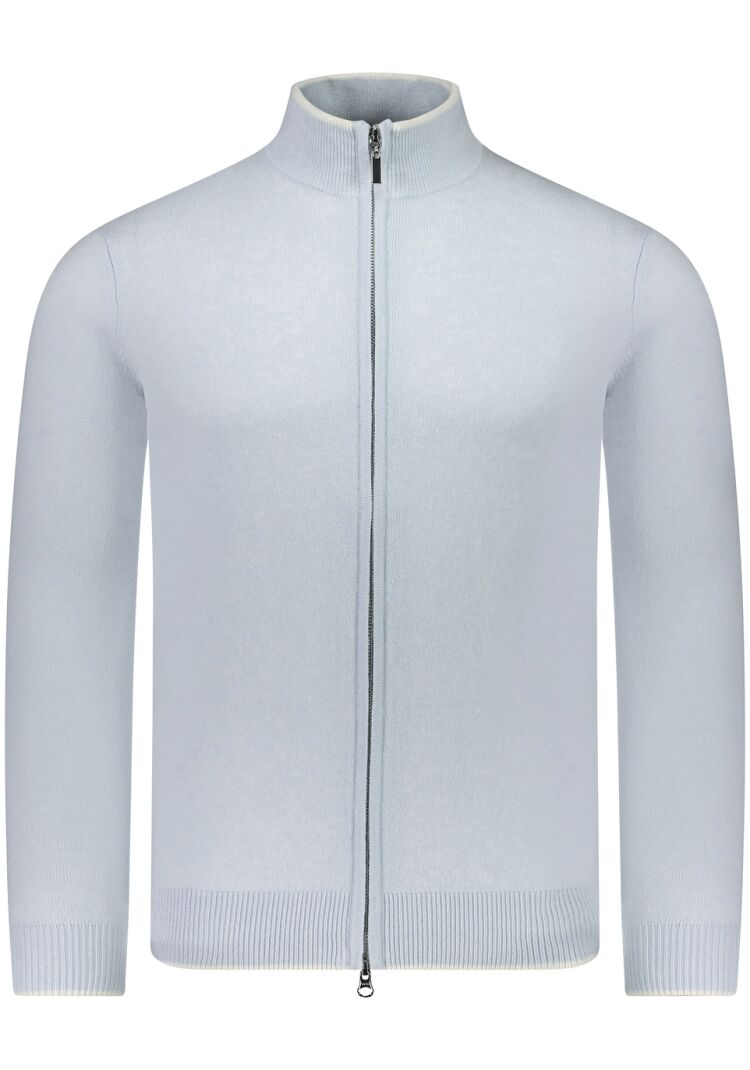 Valentoni TOM FULL ZIP ICE BLUE/CREAM