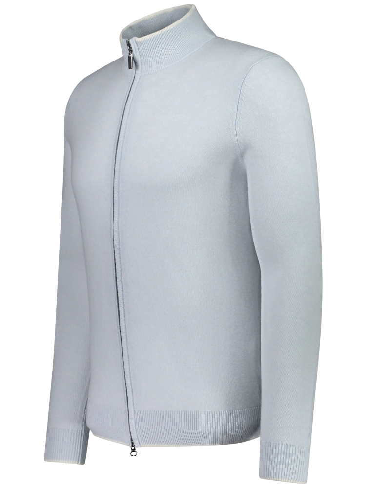 Valentoni TOM FULL ZIP ICE BLUE/CREAM